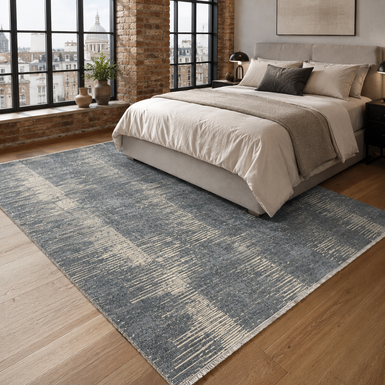 RW7079 washable chenille rug texture and pattern detail