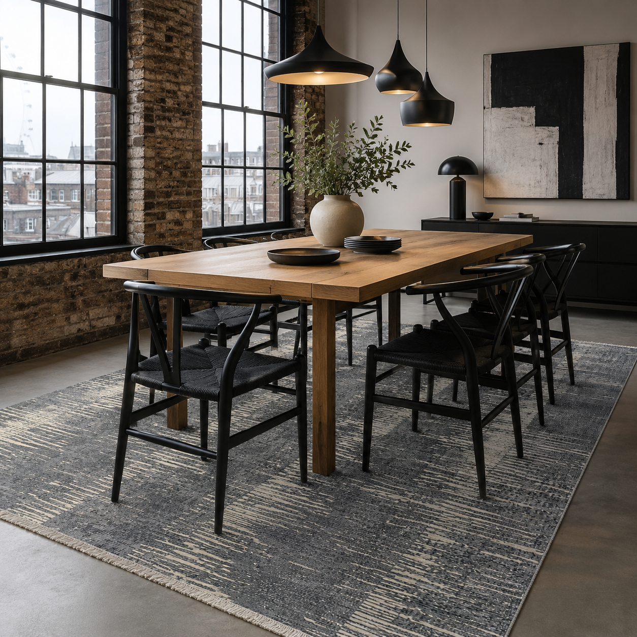 RW7079 washable chenille rug texture and pattern detail