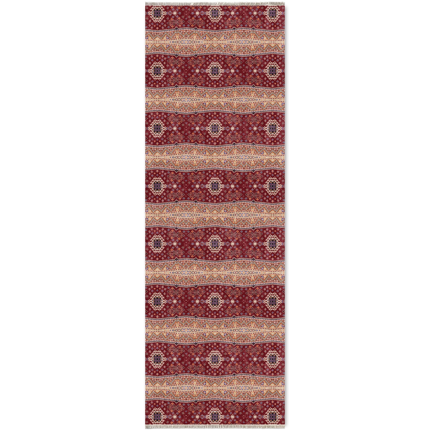 RW7080 washable chenille area rug viewed from above
