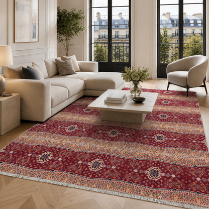 RW7080 washable chenille rug texture and pattern detail