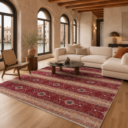 RW7080 washable chenille rug texture and pattern detail