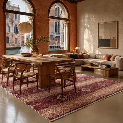 RW7080 washable chenille rug texture and pattern detail