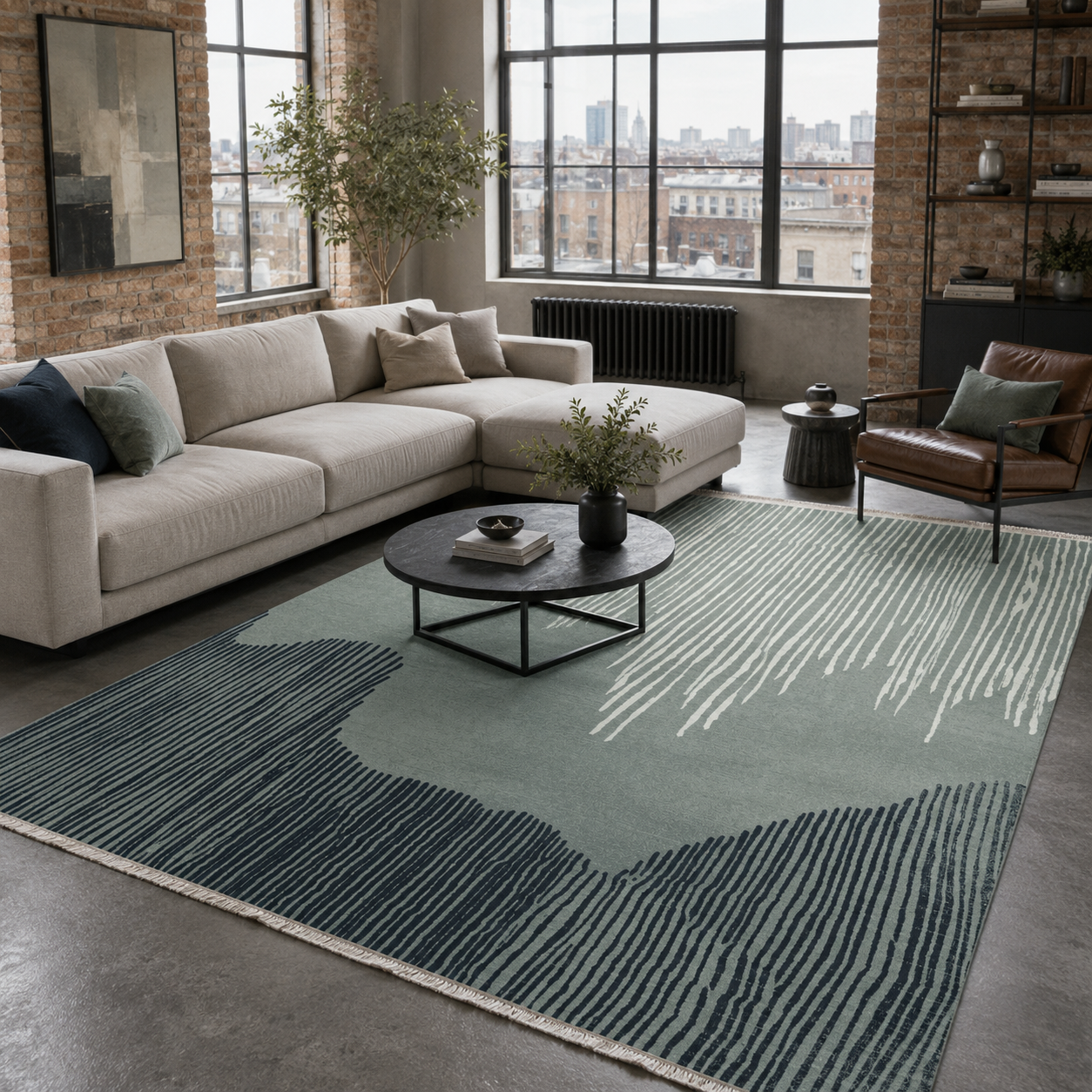 RW7081 washable chenille area rug