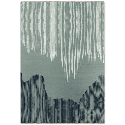 RW7081 washable chenille area rug viewed from above