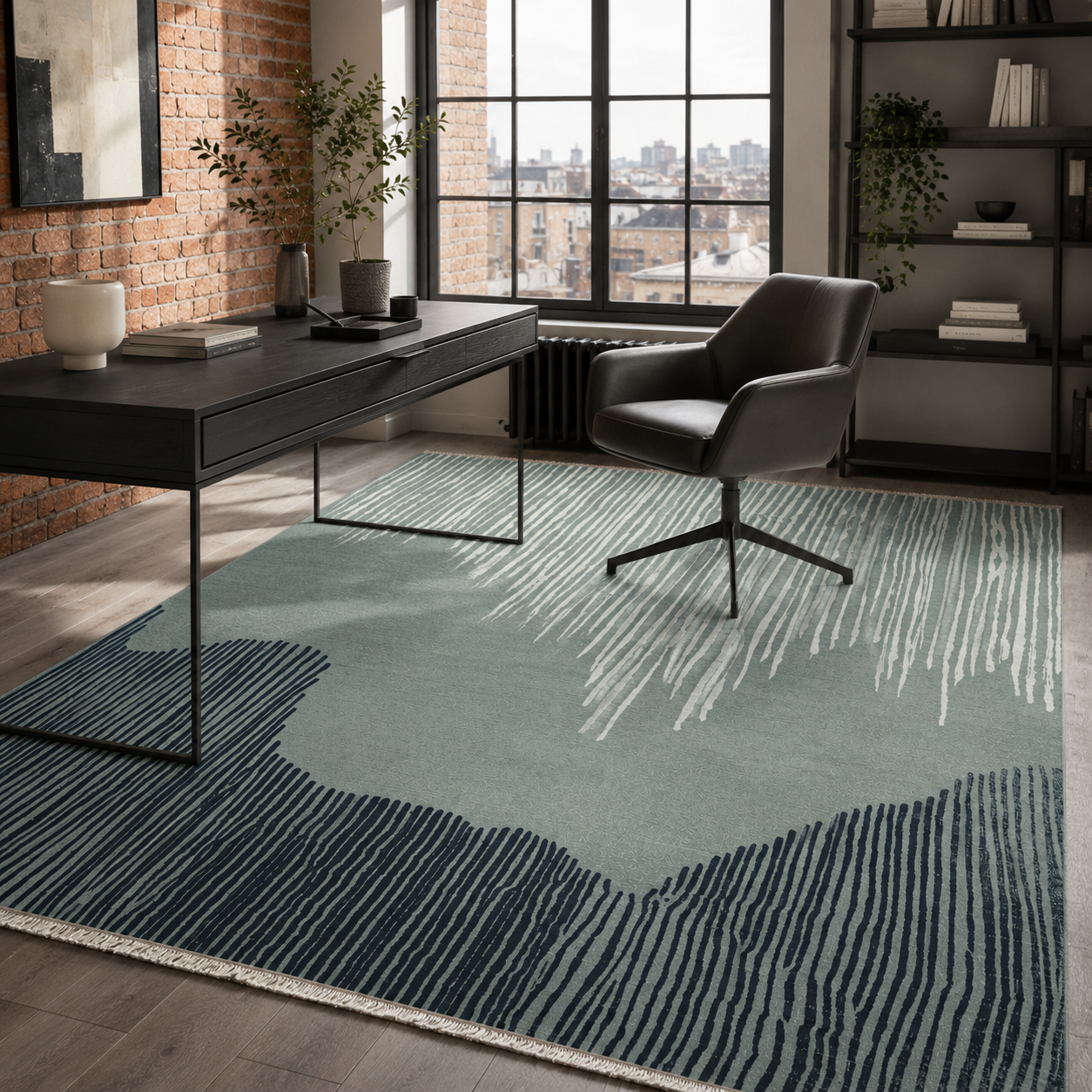 RW7081 washable chenille rug texture and pattern detail