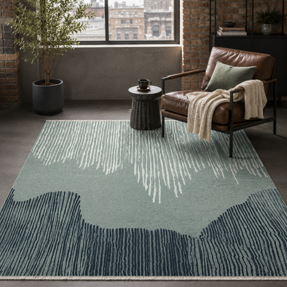 RW7081 washable chenille rug texture and pattern detail