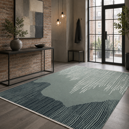 RW7081 washable chenille rug texture and pattern detail
