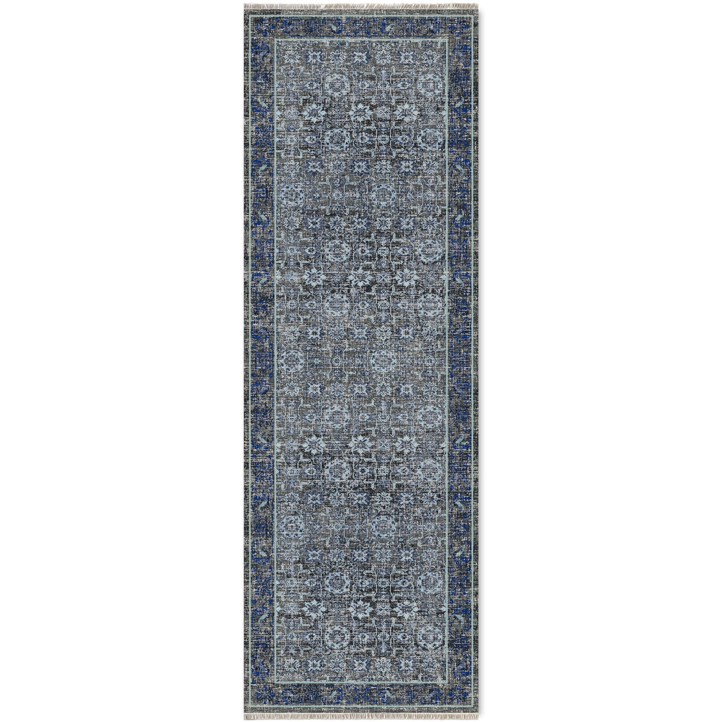 RW7082 washable chenille area rug viewed from above