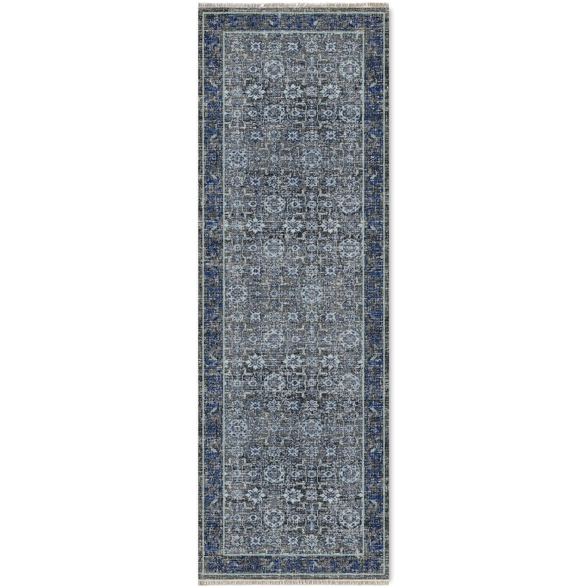 RW7082 washable chenille area rug viewed from above