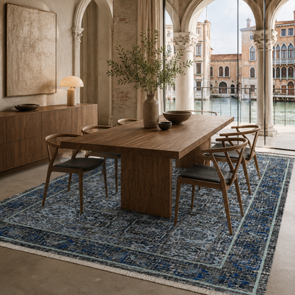 RW7082 washable chenille rug texture and pattern detail