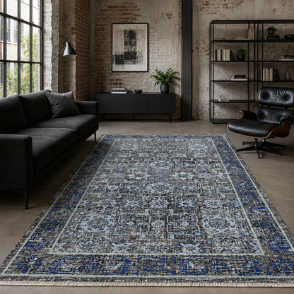 RW7082 washable chenille rug texture and pattern detail