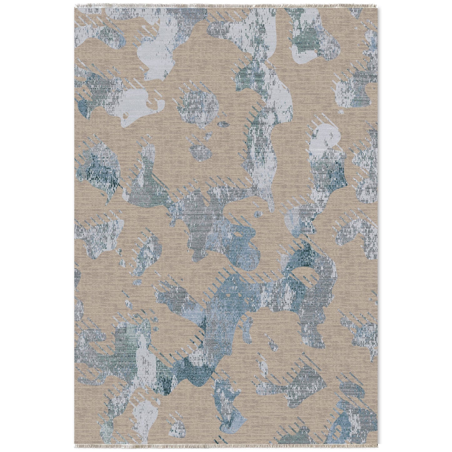 RW7083 washable chenille area rug viewed from above