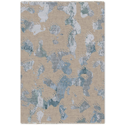 RW7083 washable chenille area rug viewed from above