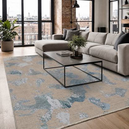 RW7083 washable chenille rug texture and pattern detail