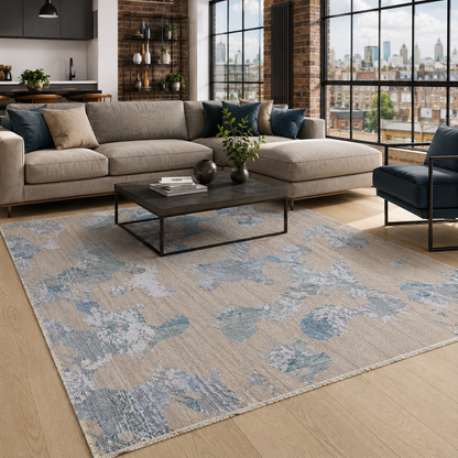 RW7083 washable chenille rug texture and pattern detail