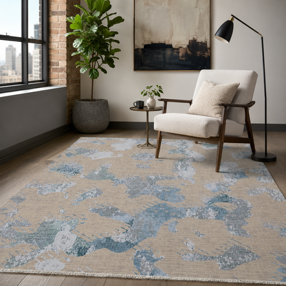 RW7083 washable chenille rug texture and pattern detail
