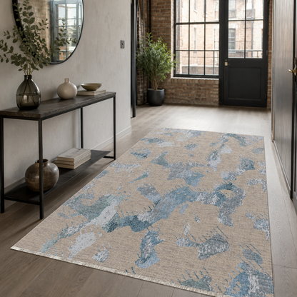 RW7083 washable chenille rug texture and pattern detail