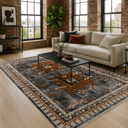 RW7084 washable chenille area rug