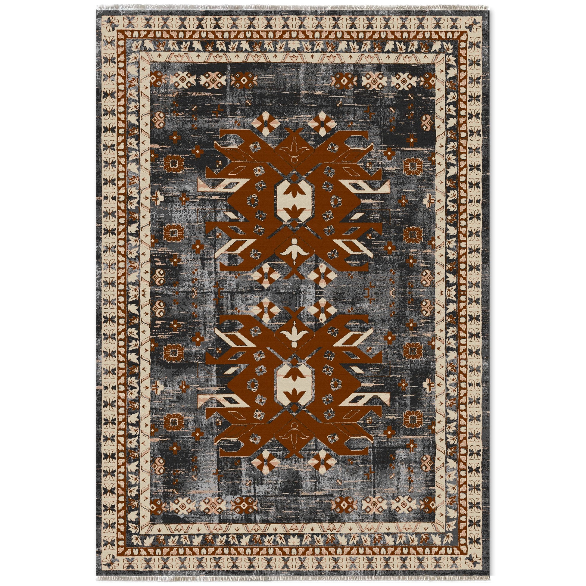 RW7084 washable chenille area rug viewed from above