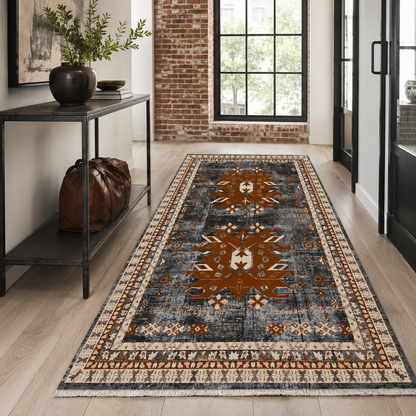 RW7084 washable chenille rug texture and pattern detail