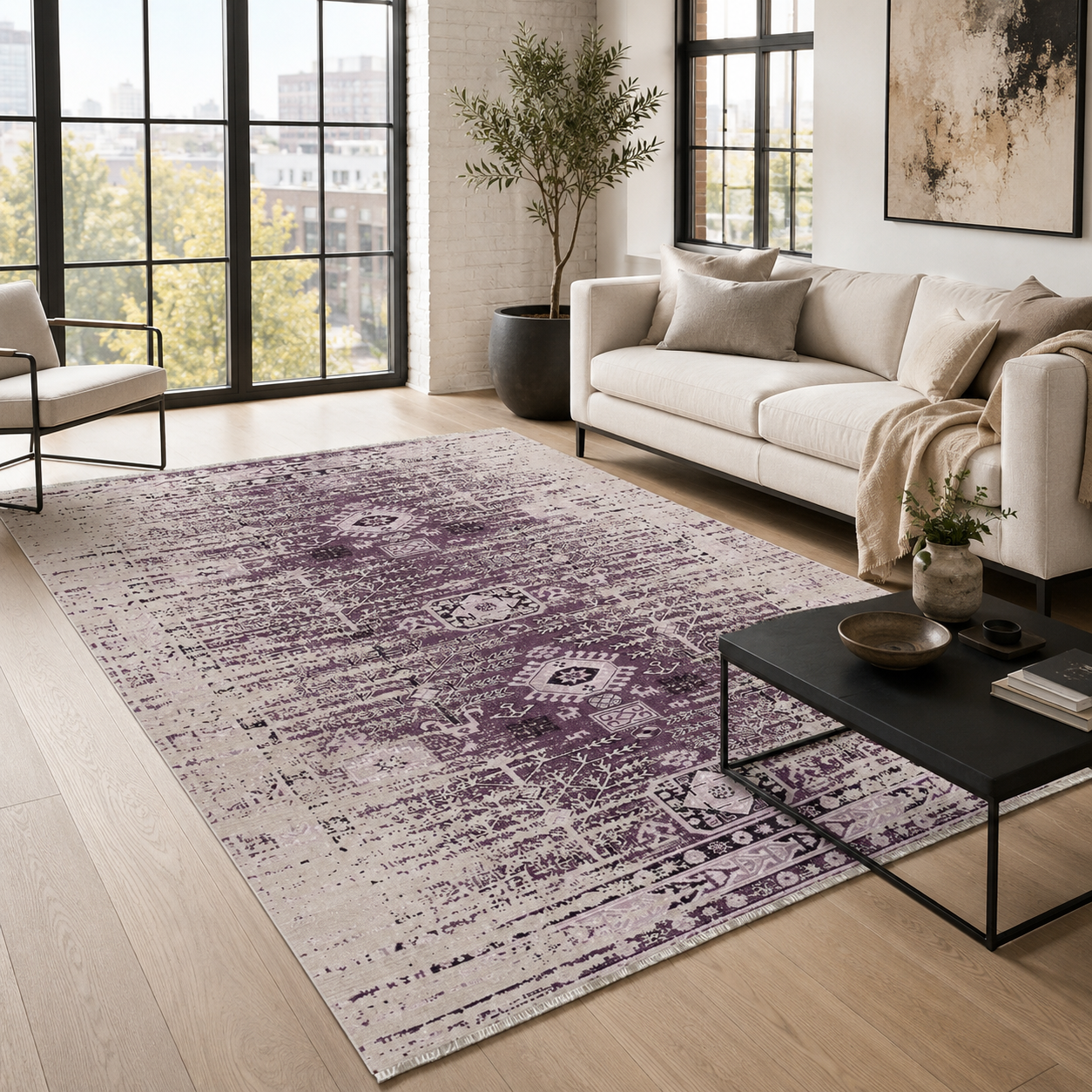 RW7085 washable chenille area rug
