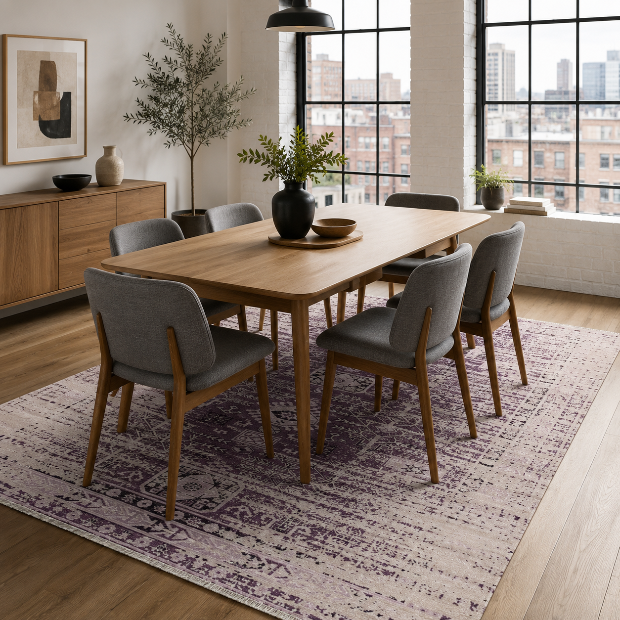 RW7085 washable chenille rug texture and pattern detail