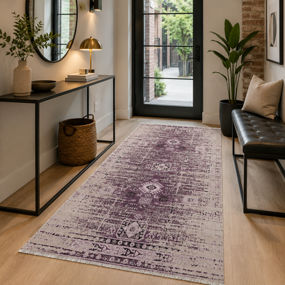 RW7085 washable chenille rug texture and pattern detail