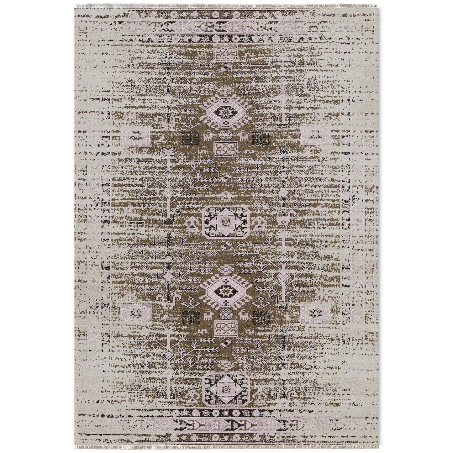 RW7086 washable chenille area rug viewed from above