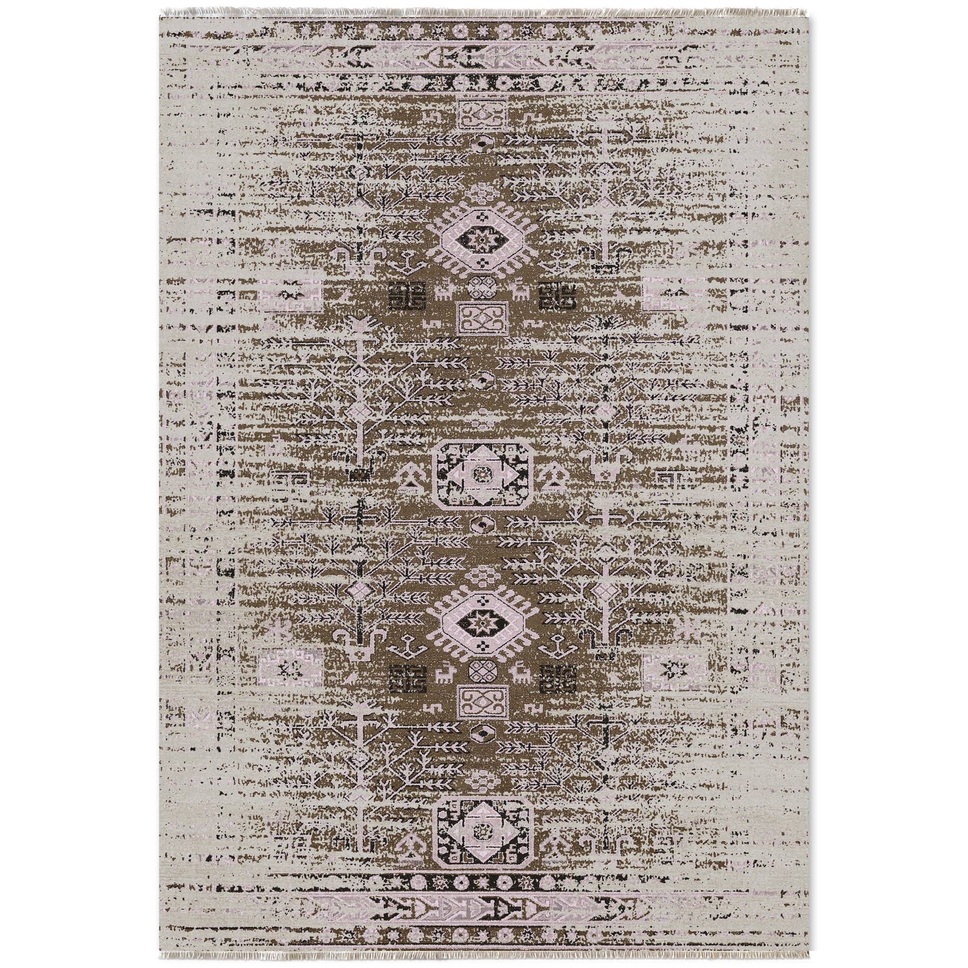 RW7086 washable chenille area rug viewed from above