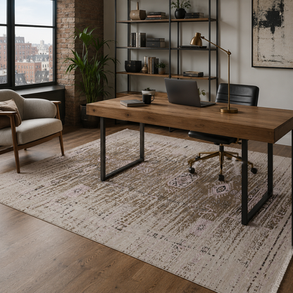 RW7086 washable chenille rug texture and pattern detail