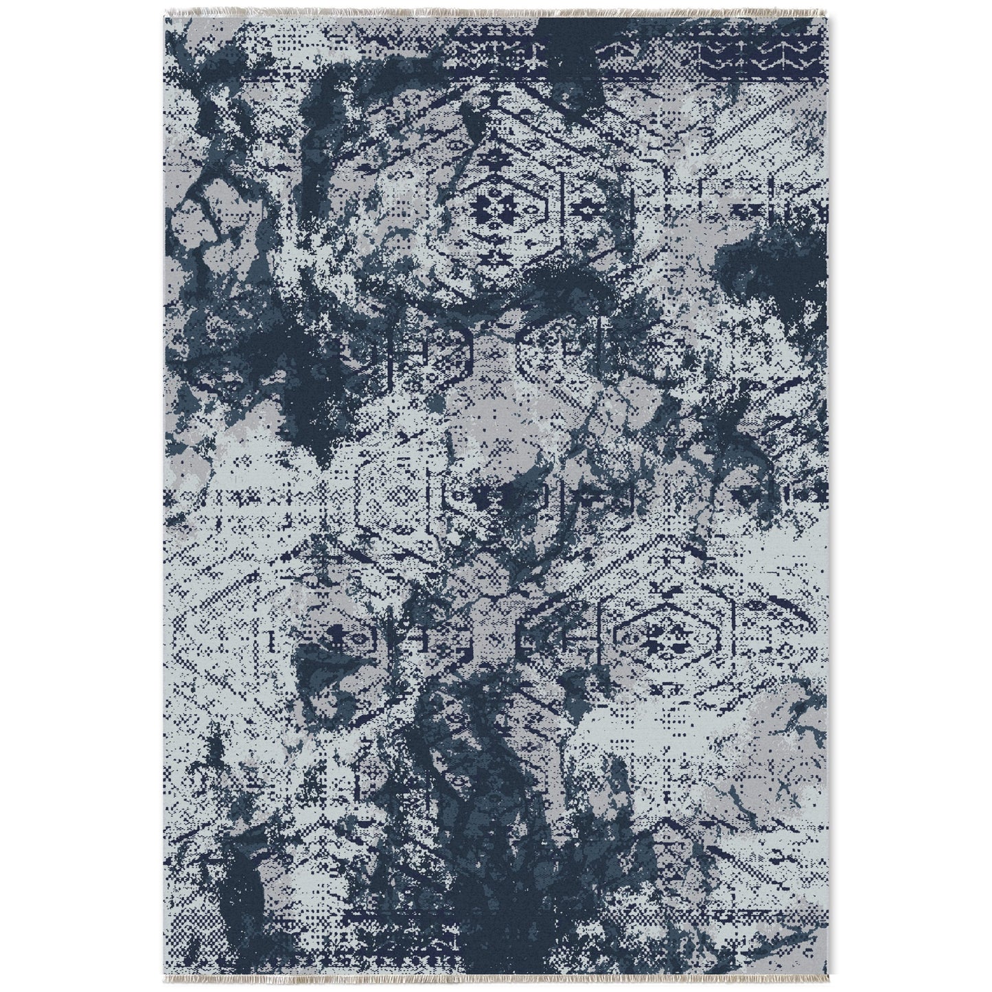 RW7087 washable chenille area rug viewed from above