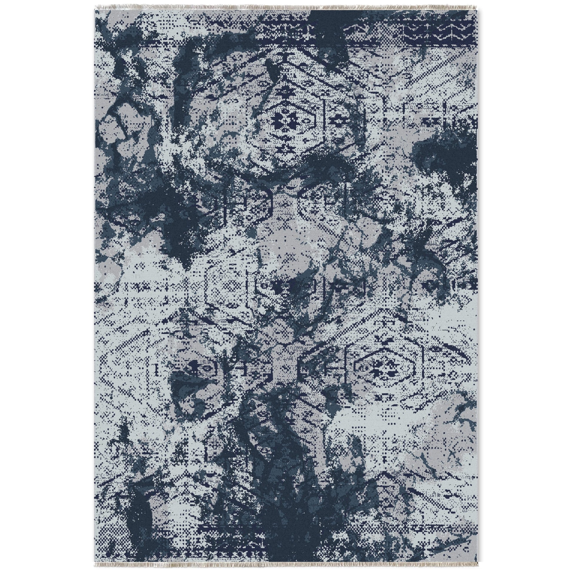 RW7087 washable chenille area rug viewed from above
