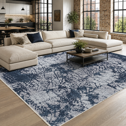 RW7087 washable chenille rug texture and pattern detail