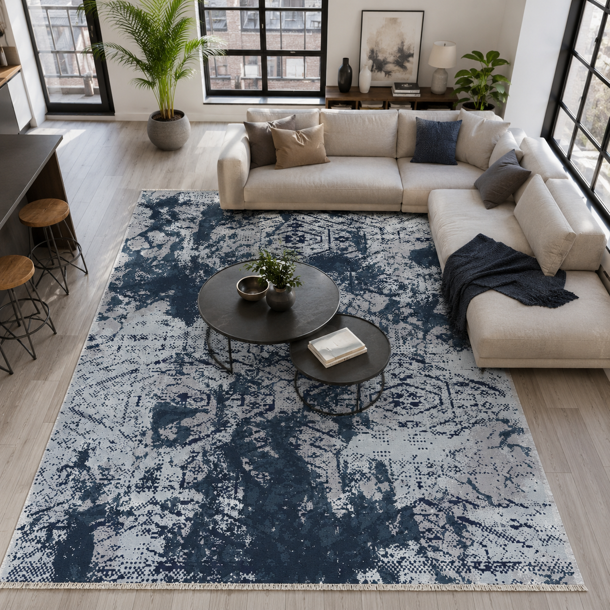 RW7087 washable chenille rug texture and pattern detail