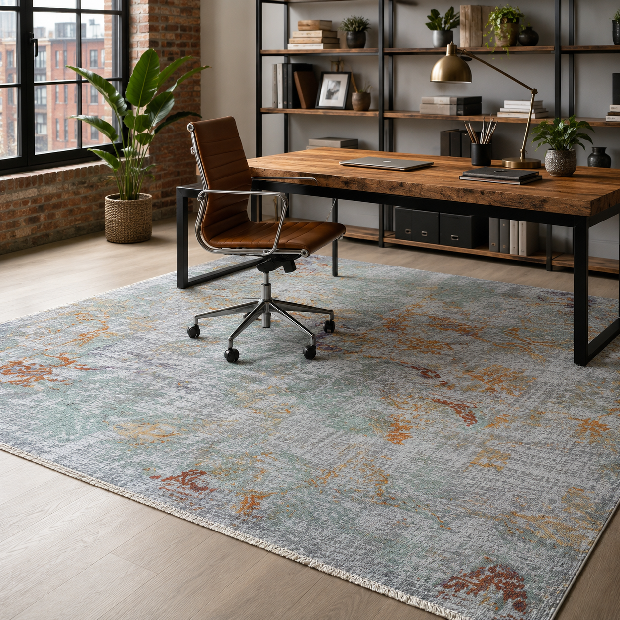 RW7088 washable chenille rug texture and pattern detail