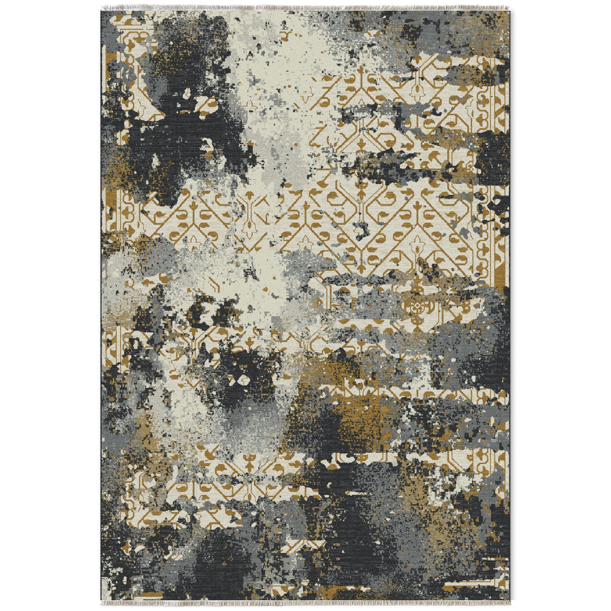 RW7089 washable chenille area rug viewed from above