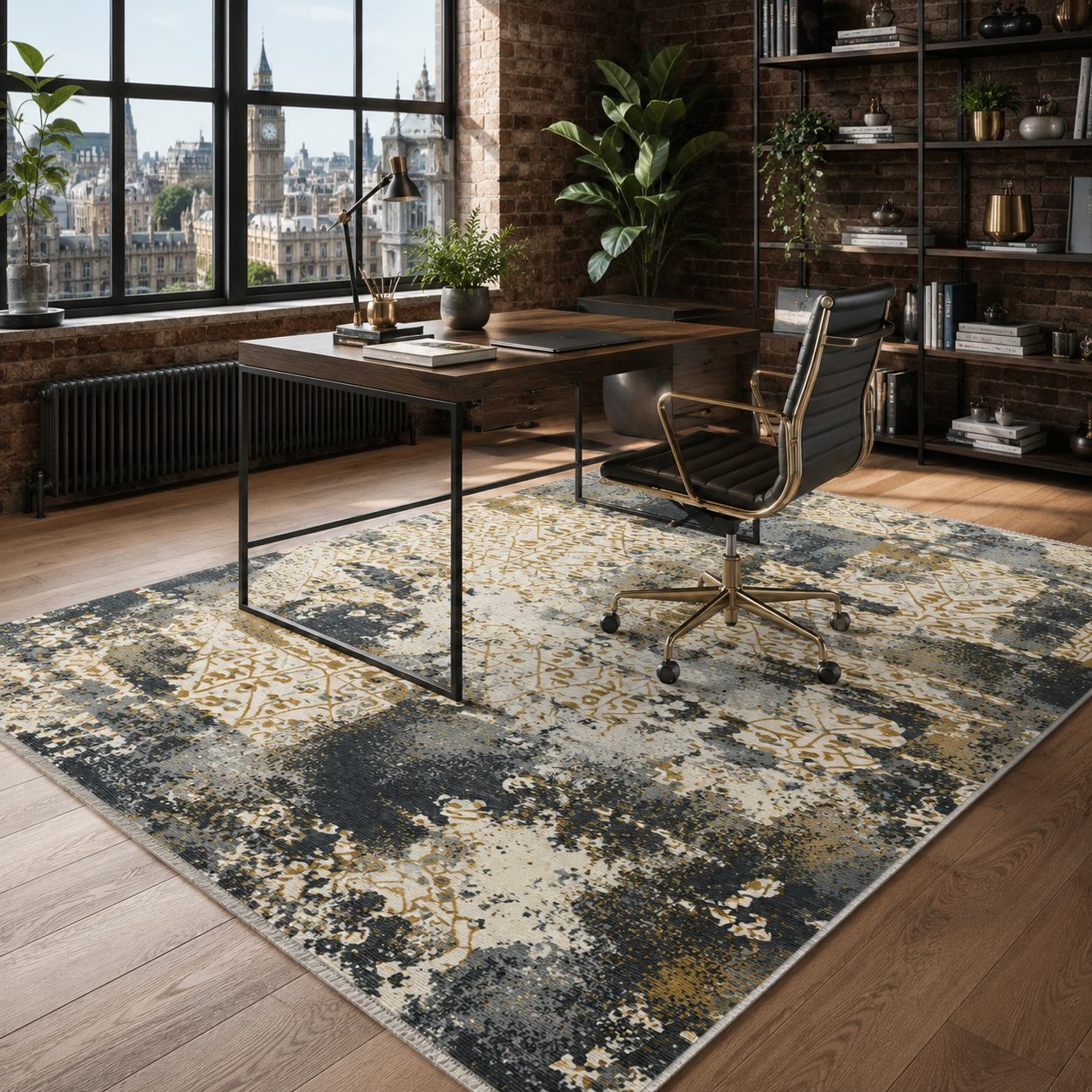 RW7089 washable chenille rug texture and pattern detail