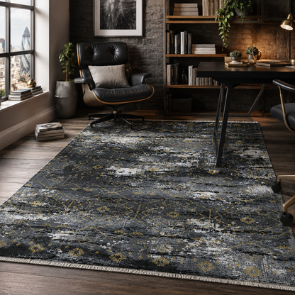 RW7090 washable chenille rug texture and pattern detail