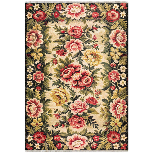 RW7092 washable chenille area rug viewed from above