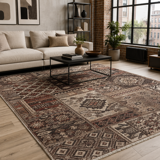 RW7094 washable chenille area rug