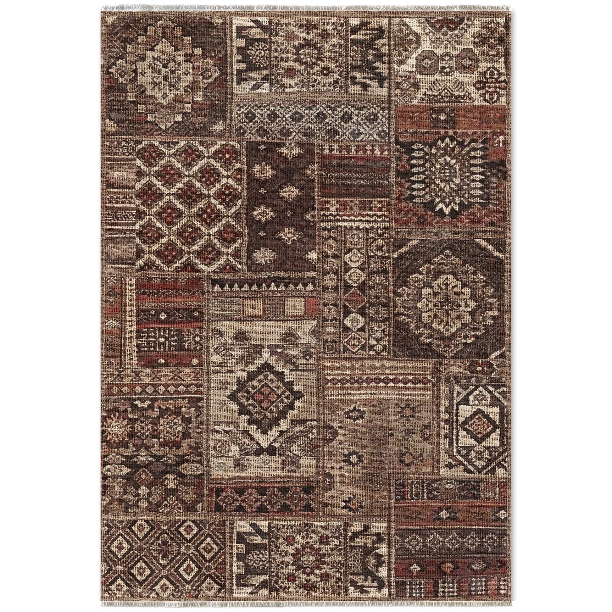 RW7094 washable chenille area rug viewed from above