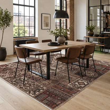 RW7094 washable chenille rug texture and pattern detail