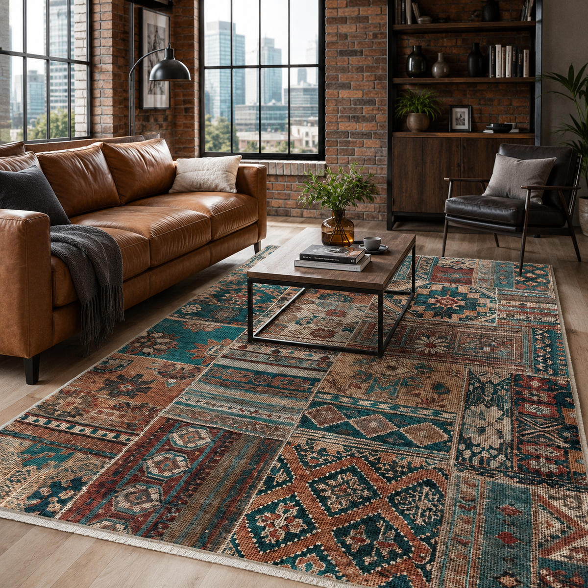 RW7095 washable chenille area rug