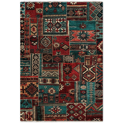 RW7096 washable chenille area rug viewed from above