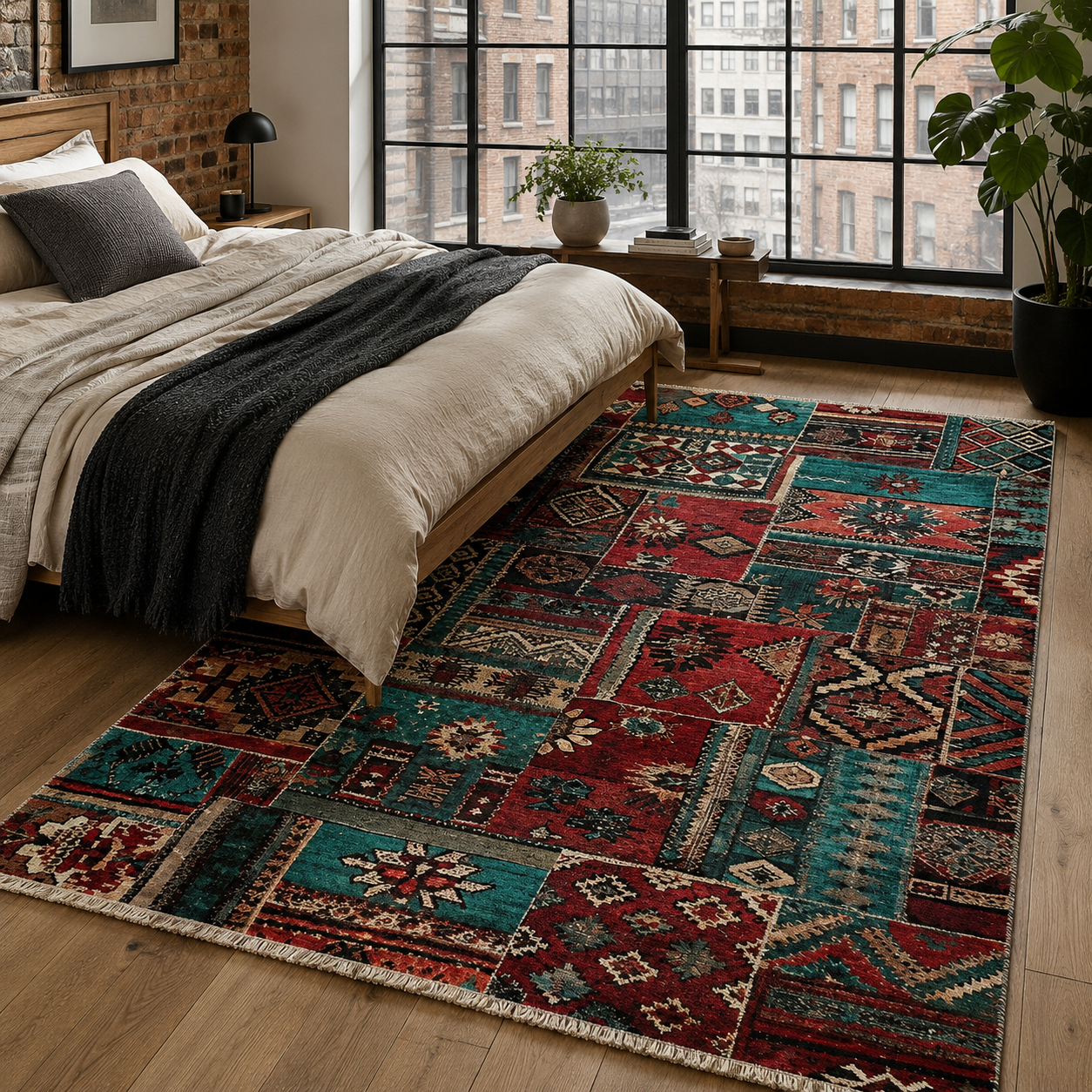 RW7096 washable chenille rug texture and pattern detail