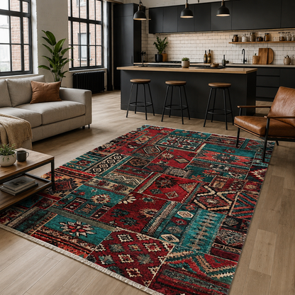 RW7096 washable chenille rug texture and pattern detail