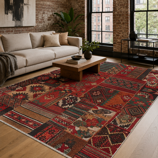 RW7097 washable chenille area rug