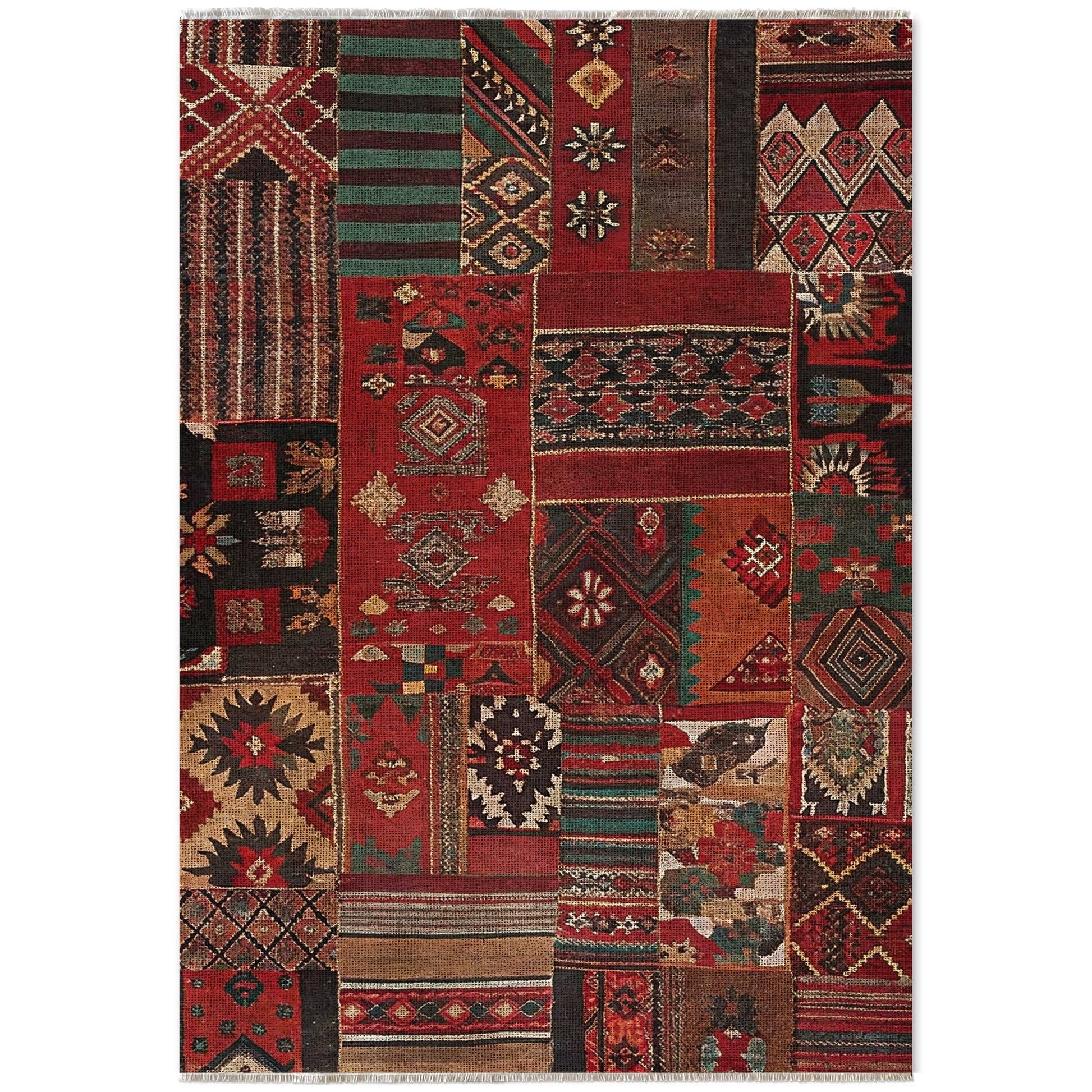 RW7097 washable chenille area rug viewed from above
