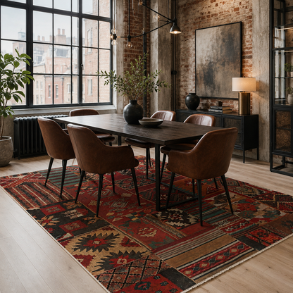 RW7097 washable chenille rug texture and pattern detail