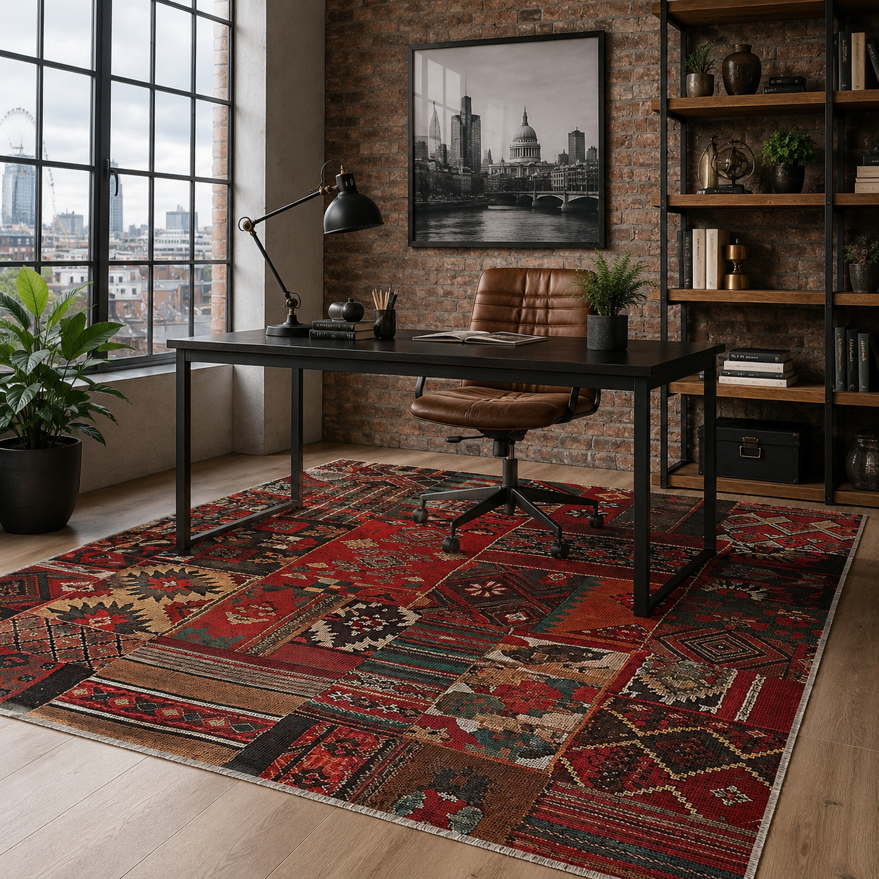 RW7097 washable chenille rug texture and pattern detail